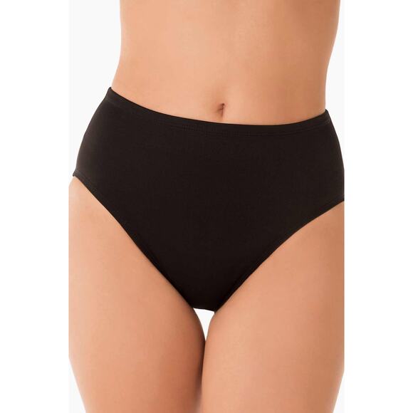 Miraclesuit NWOT Basic Pant Swim Bottom Black Size 12 Slimming Full Coverage - Picture 1 of 11